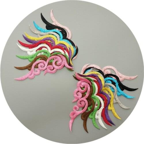 Colorful Water soluble embroidery DIY clothing lace applique patch decoration for wedding accessories