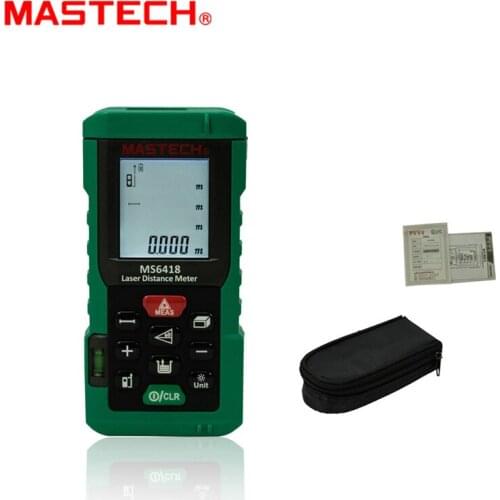 MASTECH MS6418 Laser Distance Meter 80M Distance Measure Digital Range Finder With Bubble level