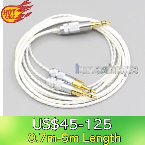 LN006645 3.5mm XLR 4.4mm 2.5mm Hi-Res Silver Plated 7N OCC Earphone Cable For Sennheiser HD700 Headphone
