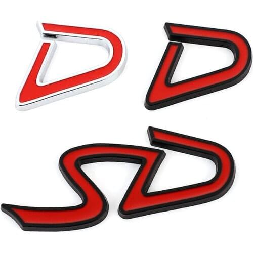 3D Metal SD D Logo Badge Emblem Car Sticker Decal for BMW MINI Copper R55 R56 R60 R61 Clubman F55 F56 F60 Countryman Car-Styling
