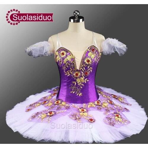 New Purple Classical Costume Tutu Ballet Dance Tutu Professional Stage Costumes Platter Competition Ballet Tutu SD0046