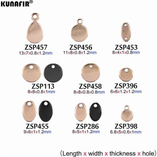 Black & rose gold color with Laser engraving logo tags stainless steel labels jewelry tab parts accessories 50-500pcs