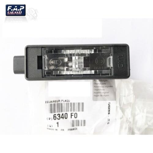 Number Plate Lamp License Plate Lights 6340F0 Used for Peugeot 207 301 307 308 3008 508 Citroen C2 C4 Sega