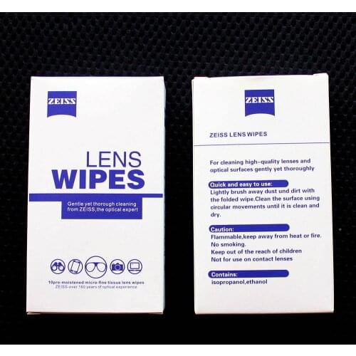 Pre-moistened Lens Cleaning Wipes of Zeiss, Eyeglass Lenses Sunglasses Camera Lenses Clothes Cleaning Wipes Pack of 10ct