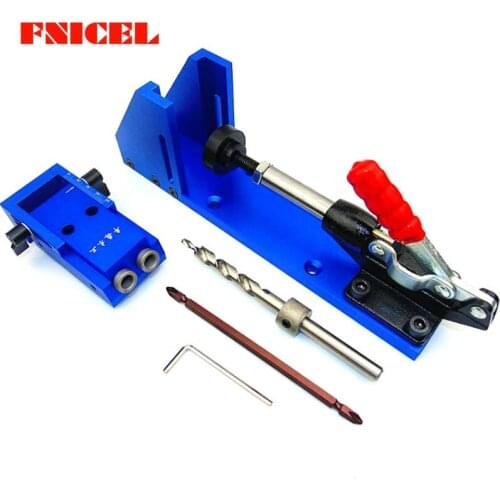 Pro Pocket 2 Hole Jig Joinery Drilling System Kit Professional Woodworking Tool