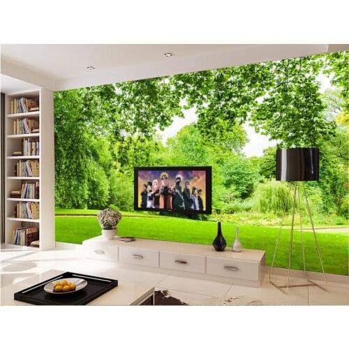 Customize luxury wallpaper Green grass landscape 3d wall murals wallpaper home decor living room wallpaper modern