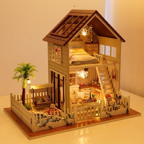 Diy Paris apartment, handmade assembly model house, house building toys,Model toys, romantic birthday gifts, creative gift