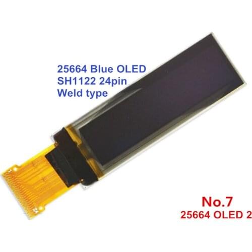 31pin Plug-in Socket connector type 25664 OLED 2.08 inch display screen SH1122 drive IC 8-bit 8080 6800 256x64 dot matrix