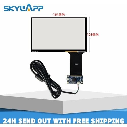 Skylarpu 7''inch 164mm*103mm Touchscreen for win XP 7 8 10 Capacitive Touch panel Glass Digitizer screen set Free shipping