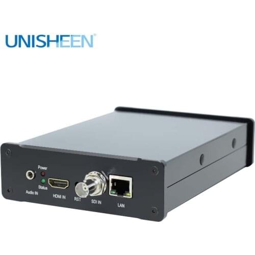 Unisheen SRT 4K HDMI SDI Dual Video Encoder UHD Live Streaming IP IPTV Vmix Youtube Facebook Ustream Wowza Rtmp M3U8 Onvif