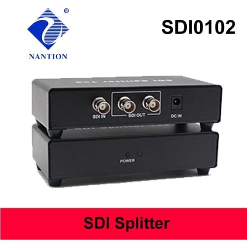 High audio video 3G/HD/SD SDI TO Repeater 1 to 2 3D SDI splitter 1x2 SDI0102 Distribution Extender for Projector Monitor SDI