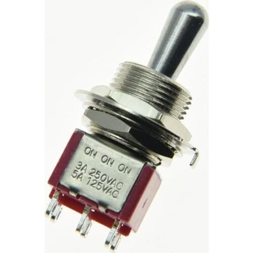 High Quality 15/32" Threaded Guitar or AMP DPDT 3 Way ON ON ON Toggle Switch Sealed Fat Bat Toggle