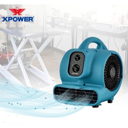 XPOWER P-230AT Mini Mighty Air Mover Utility Blower Fan with Built-In Power Outlets Lawn House Hotel Supermarket Air Blower
