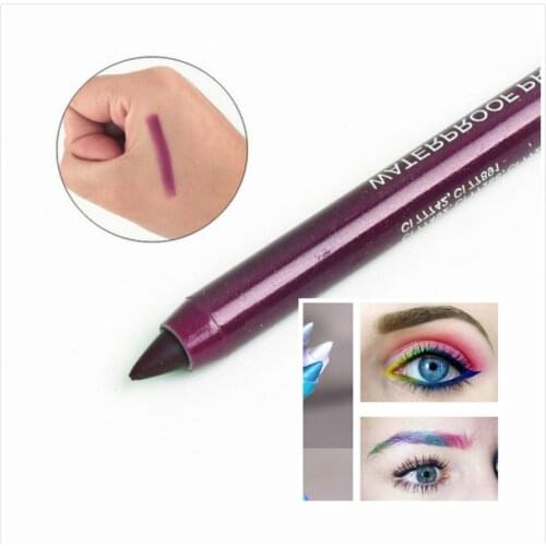 1Pcs SELL Charming Women Longlasting Waterproof Eye Liner Pencil Pigment Deep Purple Color Eyeliner Cosmetic Makeup Beauty Tools