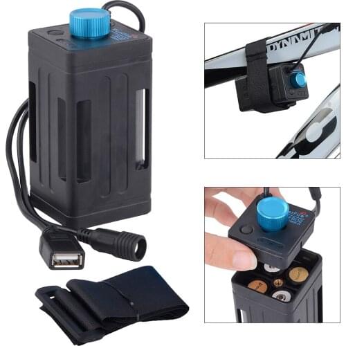 1piece ABS Portable Waterproof Battery Case Storage Box with USB Interface Support 4 x 18650 Battery Fit for Bicycle LED Light