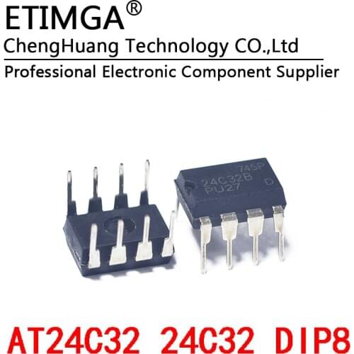 10PCS/LOT AT24C32N-PU27 AT24C32AN AT24C32 24C32B 32A DIP8 Memory