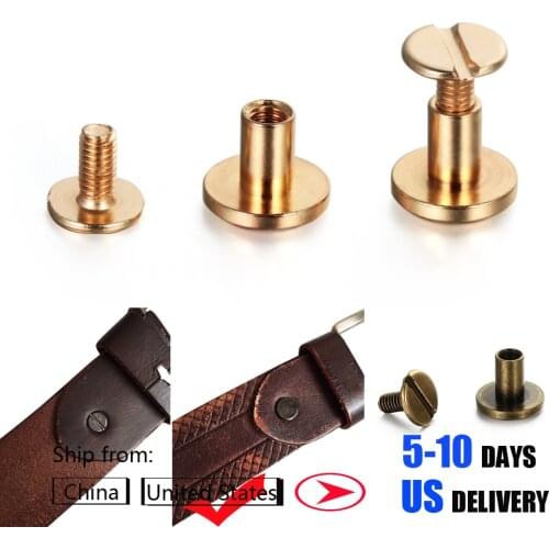 10pc Solid Screw Nail Rivet Double Curved Round Head Luggage Leather Metal Craft Clothes/Bag/Shoes/Belt/Strap Rivet Book Screws