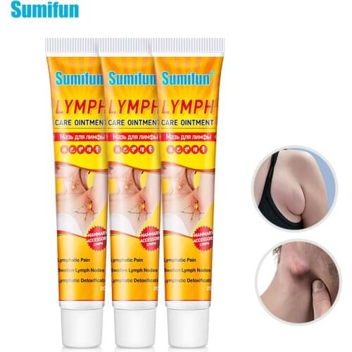 3Pcs Sumifun Lymphatic Detox Cream Lymph Ointment Neck Anti-Swelling Cream Armpit Lymph Nodes Medical Plaster Health Care 20G