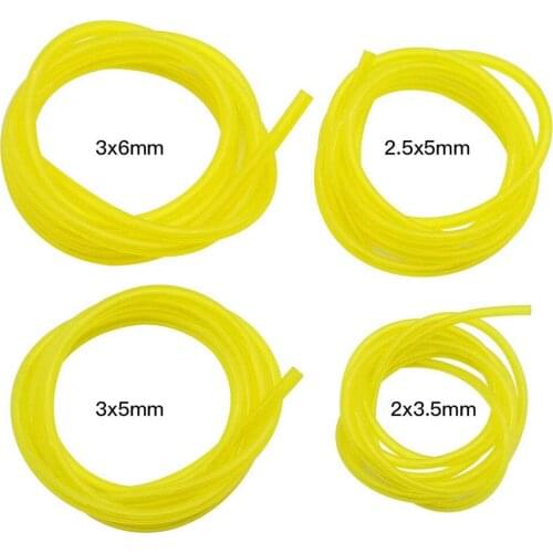 1M 4pcs Petrol Fuel Gas Pipe Line Hoses 2.0x 3.5mm 2.5x5.0mm 3.0x 5.0mm 3.0x6.0mm Petrol Line For Trimmer Chainsaw Saw Blower