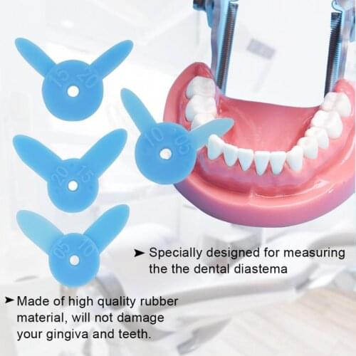 4PCS/ Dental Diastema Measuring Ruler Tooth Wedge Measurement Tool Orthodontic Interproximal Gauge
