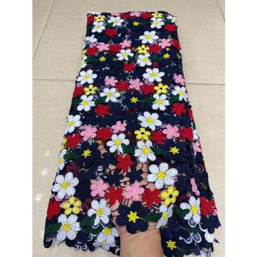 5 Yards Very Soft And Unique Guipure Lace Embroidery African Swiss Umbilical Cord Lace Fabric Nigeria Wear Sewing Cloth J40531