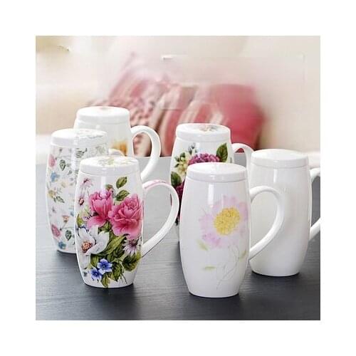 700ML, bone china big coffee mug, ceramic tumbler tea time, large mug christmas cup gift, porcelain big mug, enamel cup