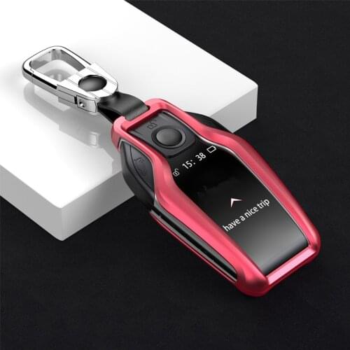 Car LED Display Key Case Cover For BMW 5 7 series G11 G12 G30 G31 G32 X3 G01 X4 X5 G05 i8 I12 I15 Aluminum Protection Key Shell