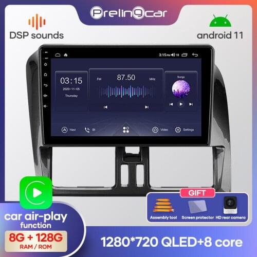 Prelingcar Car Radio Android 10 Stereo Receiver For Volvo XC60 2008-2017 Video Player Multimedia Navigation GPS No 2 Din Dvd