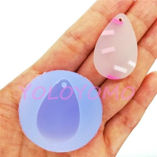 B390YL Water Drop Earrings Silicone Mold Resin Clay Art Pendant Necklace Making Fondant Cake Decoration Food Safe 31.4mm x 20.8m
