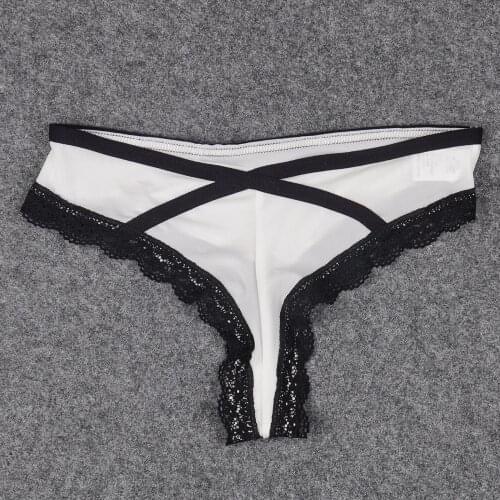 Brand Quality Panties Summer Thong Women Mesh and Lace G-String Sexy Transparent Lingerie Underwear T-back G String Tanga