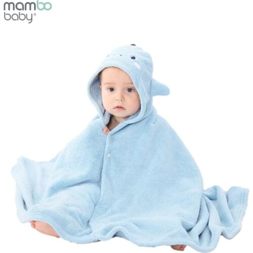 Baby bath towel Super absorbent poncho newborn cute cartoon embroidered hooded towel beach Spa quick-drying bathrobe towel