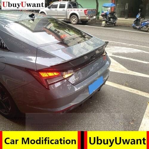 FOR Hyundai Elantra Avante CN7 ABS Modified Rear WING Original Style Without Perforation Exterior Auto Parts Spoiler 2020 2021