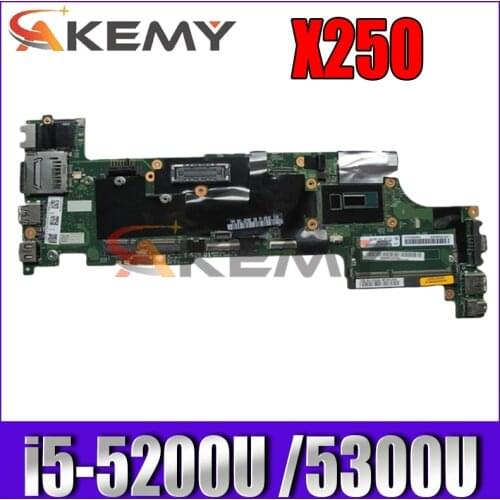 For Lenovo Thinkpad X250 Laptop Motherboard NM-A091 W/ i5-5200U / I5-5300U FRU 00HT369 00HT373 00HT374 00HT385 100% Fully Tested