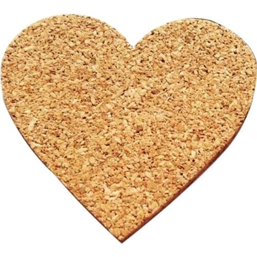 1 Heart Sharp Cork Wood Message Board Phellem Cork Wooden Bulletin Board Single Soft Wood Wall Board with Sticker