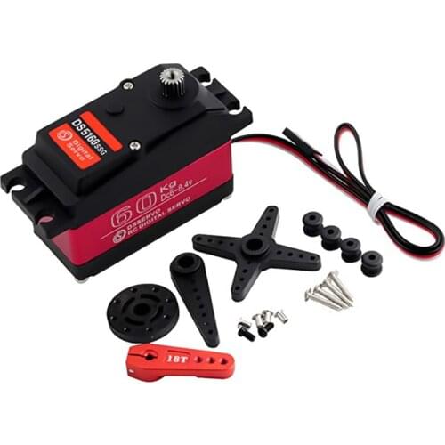 DS5160 60kg High Torque 180 Degree Metal Steering Gear Digital Servo For 1/5 RC Car Boat Robot Drone Machinery Parts