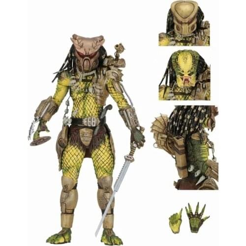 20cm NECA PREDATOR Golden Ultimate Jungle Hunter Jungle Demon Concrete Clan Leader PVC Action Figure Toy Collectible Model Doll