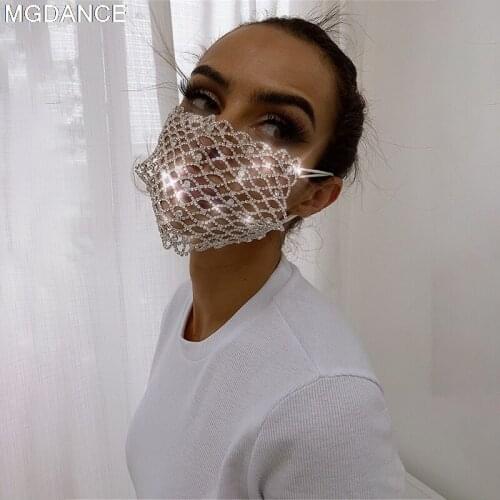 Elegant Diamond Rhinestone Mask Sexy Hallowmas Venetian Bauta Full Face Masks Party Dance Mask Masquerade Cosplay Decor