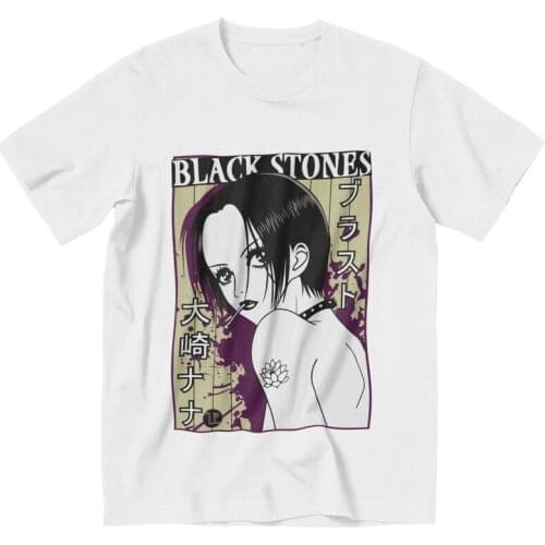 Classic Nana Osaki T Shirt Men Short Sleeves 100% Cotton T-shirt Leisure Japanese Harajuku Anime Manga Tee Tops Fashion Tshirts