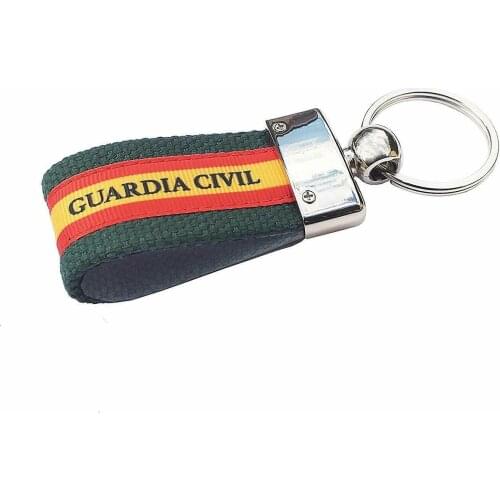 Spain flag keychain green canvas, Civil Guard