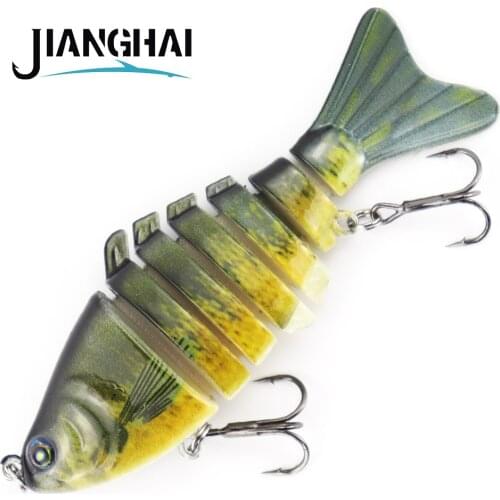 JIANGHAI Fishing Lure Crankbait Wobbler Lifelike 10cm 7 Segment Swimbait Hard Bait artificial bait Minnow fishing bait LM10