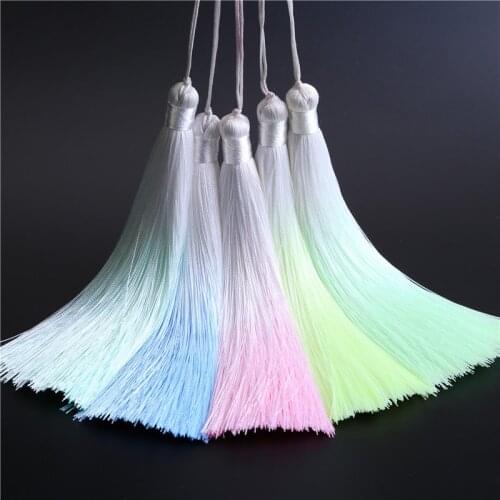 Polyester Silk Tassel Fringe Trim 13cm Long Tassel for Wedding Home Decoration DIY Sewing Curtains Accessories