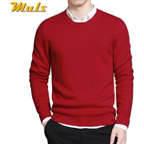 5XL Mens Pullover Sweaters 2018 Spring New Cotton O Neck Sweater jumpers Winter Autumn Male Knitwear Blue Gray Black Green Red
