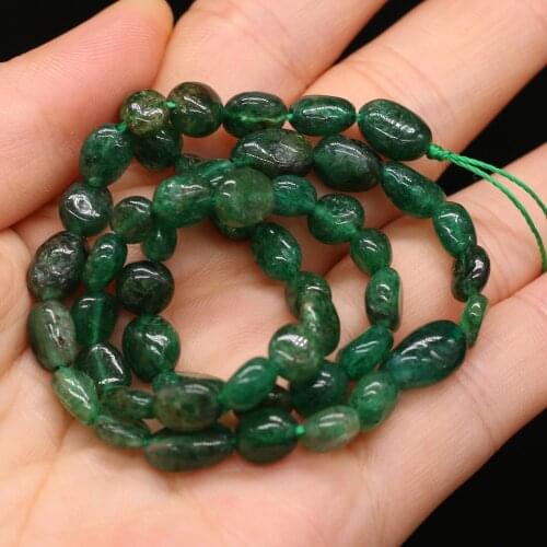 Wholesale 6-8mm Natural Stone Bead Irregular Green Apatite Spacer Beads for Jewelry Accessories Making Bracelet Necklace