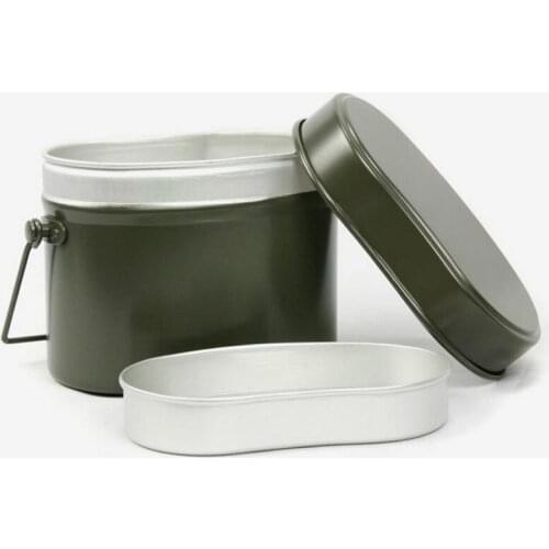 Outdoor portable camping barbecue lunch box High temperature resistant multifunctional aluminum lunch box