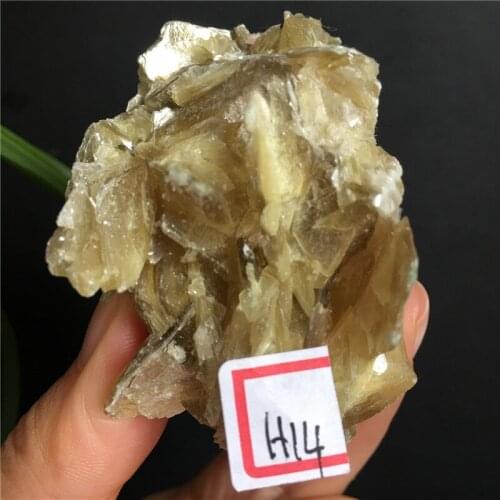 Natural Yellow Fuxi Mica Crystal Mineral Rough Stone Specimen