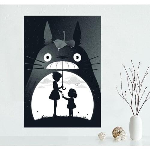 Nice My Neighbour Totoro Poster Custom Satin Poster Print Cloth Fabric Wall Poster Print Silk Fabric Print Poster