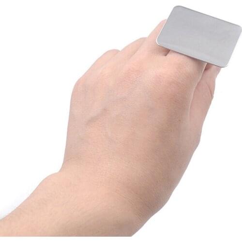 Stainless Steel Professional Palette Adjustable Ring Nail Art Foundation Mixed Cosmetic Makeup Gel Mixing Paint Manicure Tool