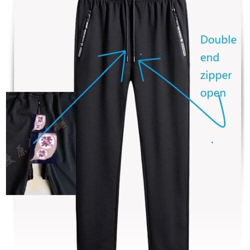 Crotchless Erotic Pants Mens Sexy Double Zippers Outdoor Date Open Crotch Outdoor Sex Pants Trousers Clothes Men Plus Size