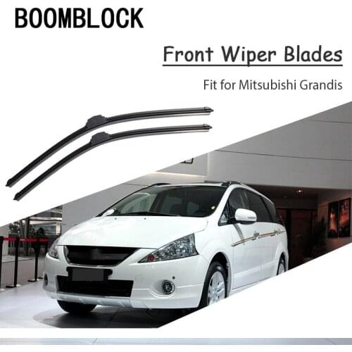 BOOMBLOCK 2PCS High Quality Front Windshield Wiper Blades For 2004-2011 Mitsubishi Grandis Accessories