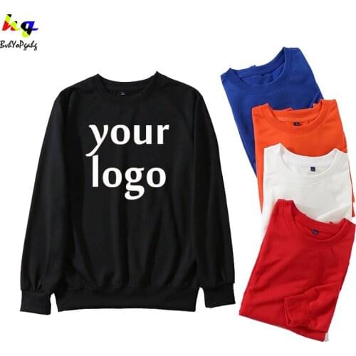 Custom logo sweatshirt printing logo picture text men and women sweatshirt long sleeve spring and autumn jacket
